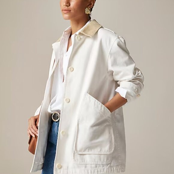 J Crew Barn Jacket™ in canvas Ivory, size small  (oversized! could fit M too) - Picture 2 of 7